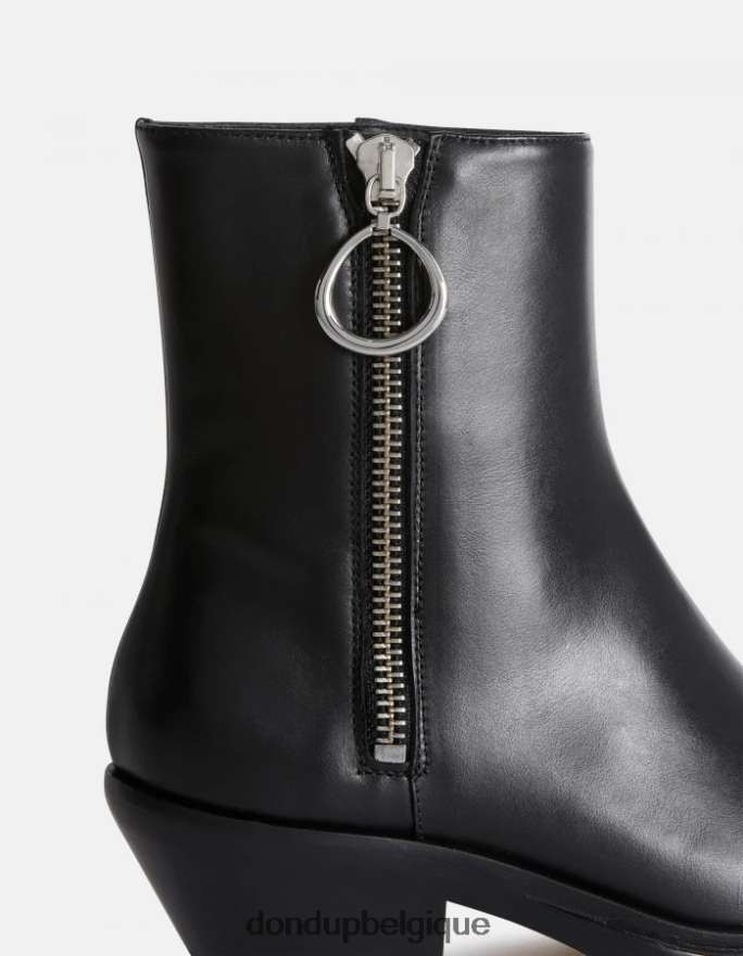 femmes chaussure DONDUP noir bottes western en cuir de veau nappa 8826D0462