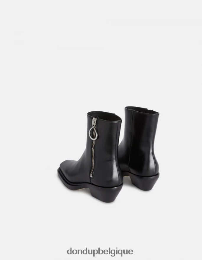 femmes chaussure DONDUP noir bottes western en cuir de veau nappa 8826D0462