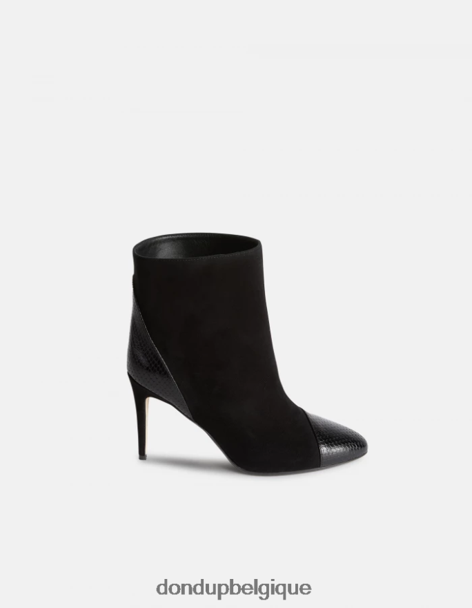femmes chaussure DONDUP noir bottines en daim et cuir 8826D0464