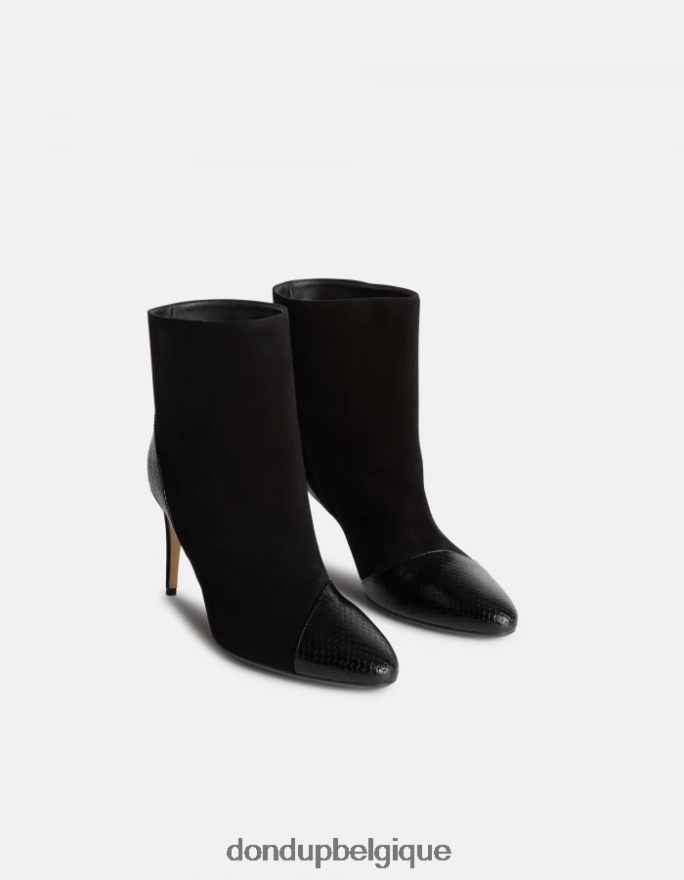 femmes chaussure DONDUP noir bottines en daim et cuir 8826D0464