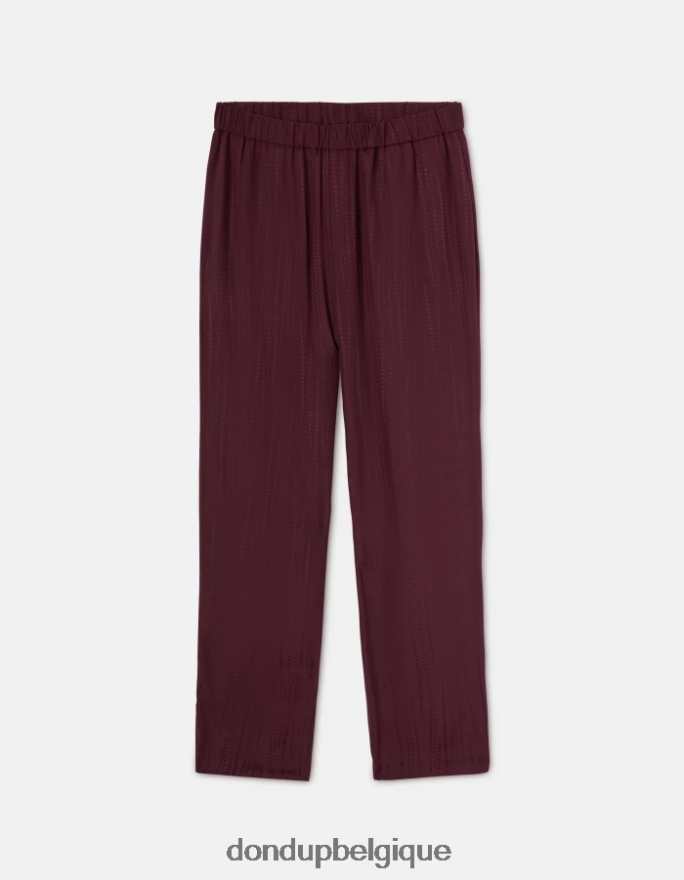 femmes vêtements DONDUP Prugna pantalon en soie mélangée style pyjama Grace 8826D0211