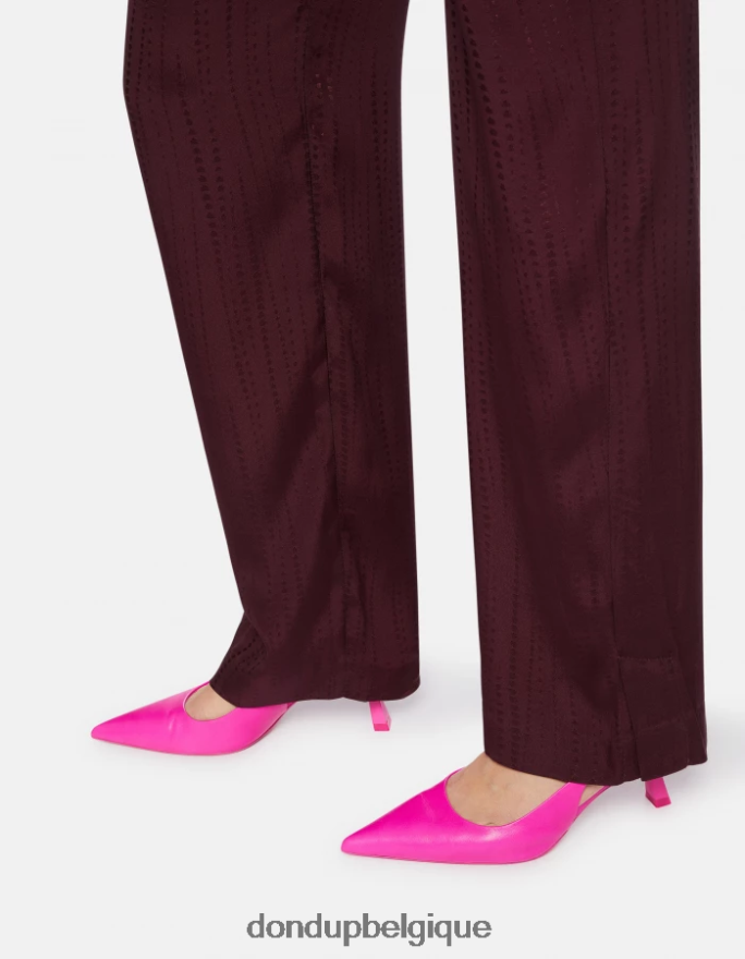 femmes vêtements DONDUP Prugna pantalon en soie mélangée style pyjama Grace 8826D0211