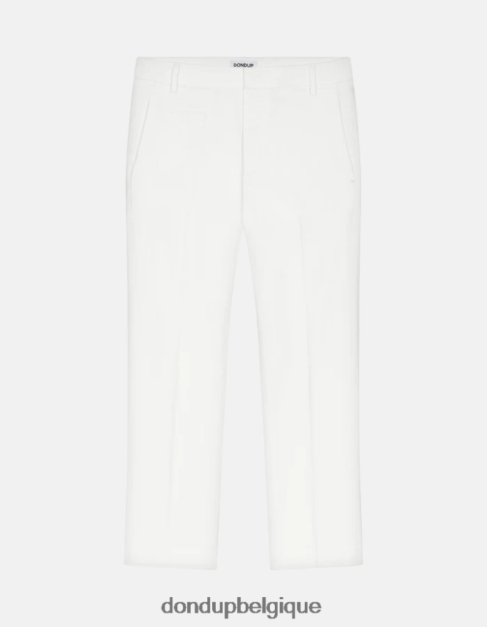 femmes vêtements DONDUP albâtre pantalon 27 pouces coupe carotte en coton ariel 8826D0166