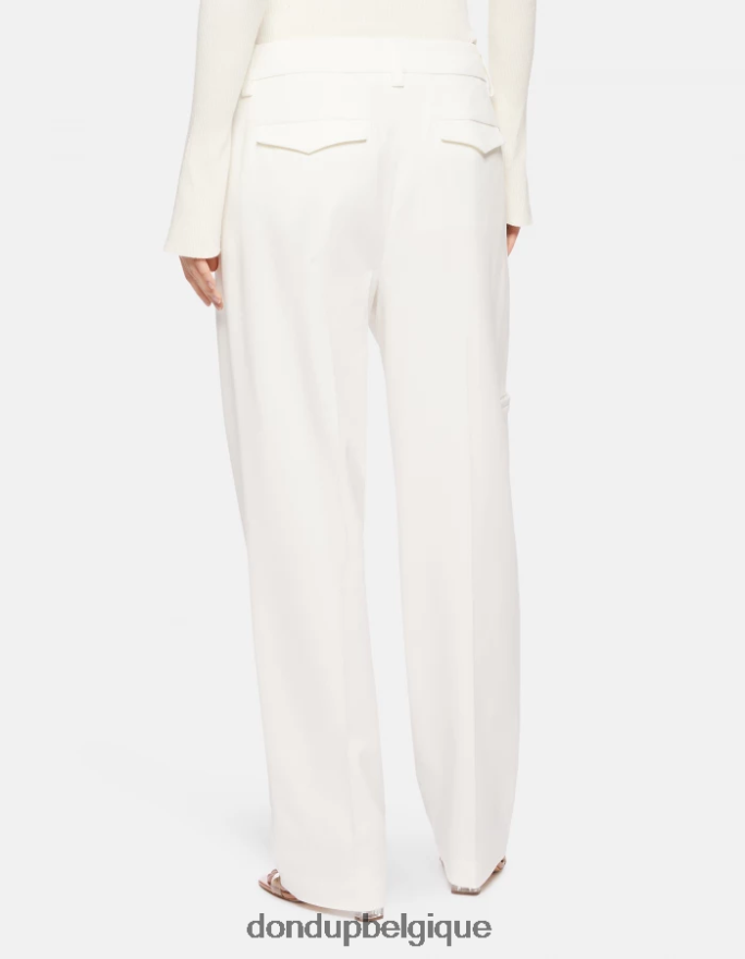 femmes vêtements DONDUP albâtre pantalon ample en coton kylie 8826D0213