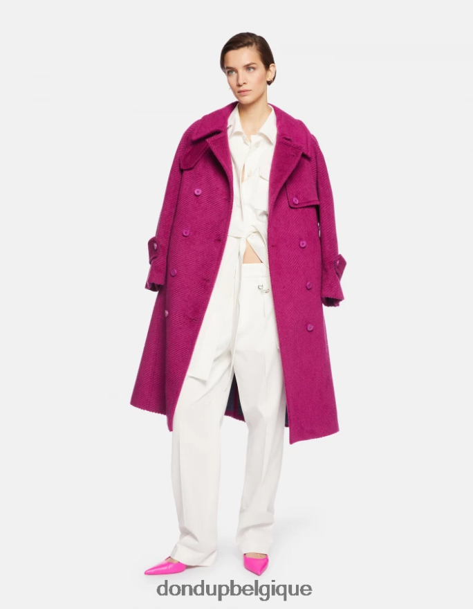 femmes vêtements DONDUP albâtre pantalon ample en coton kylie 8826D0213