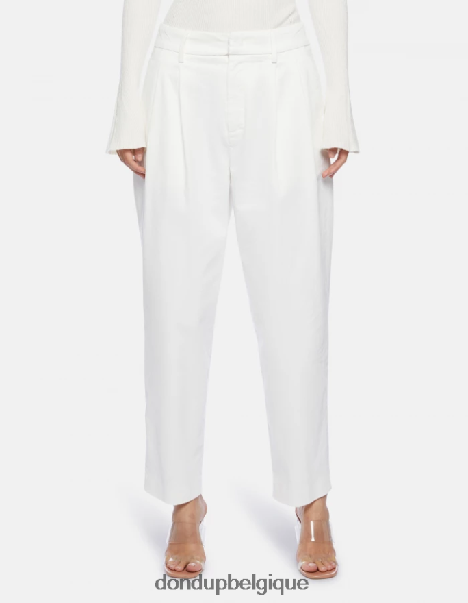 femmes vêtements DONDUP albâtre pantalon ample en coton sheryl 8826D0238