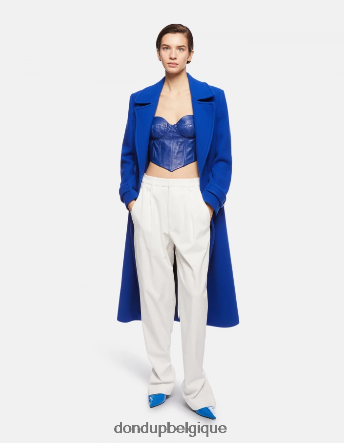 femmes vêtements DONDUP albâtre pantalon ample en coton tru 8826D0214