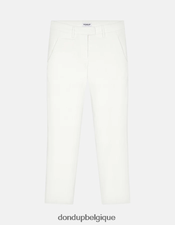 femmes vêtements DONDUP albâtre pantalon slim en velours parfait 8826D0153