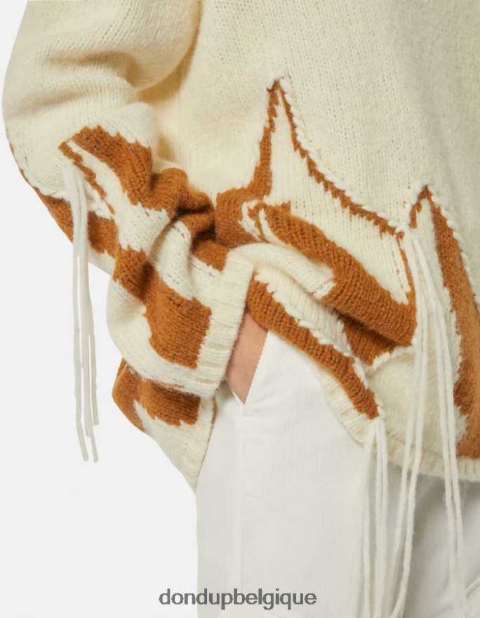 femmes vêtements DONDUP albâtre pull en laine d\alpaga à col v 8826D0321