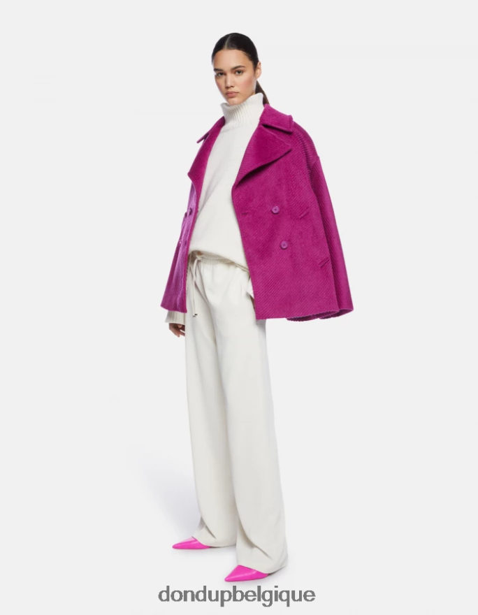 femmes vêtements DONDUP albâtre pull oversize à col polo en côtes anglaises 8826D0309