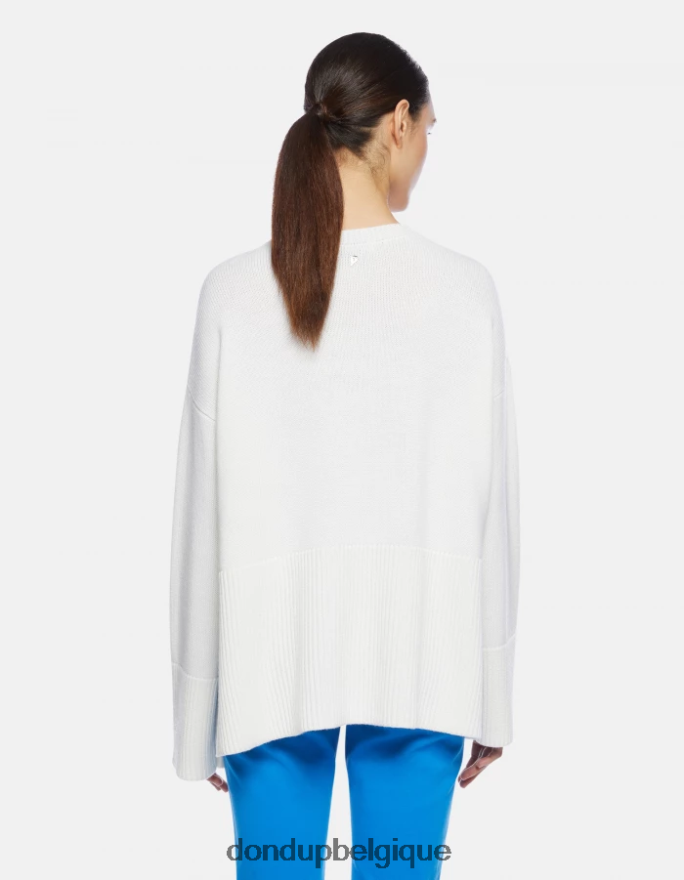 femmes vêtements DONDUP albâtre pull à col rond en laine 8826D0298