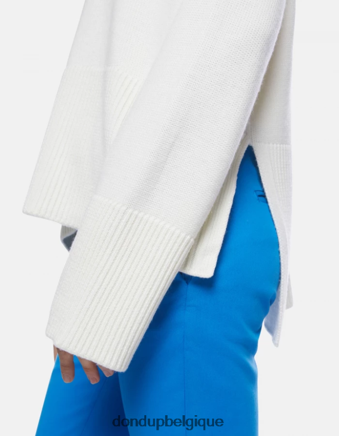 femmes vêtements DONDUP albâtre pull à col rond en laine 8826D0298