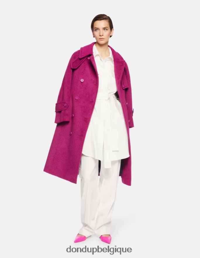 femmes vêtements DONDUP albâtre robe courte en coton 8826D0273