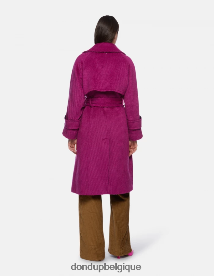 femmes vêtements DONDUP barbabietola manteau en tissu à double boutonnage 8826D0353