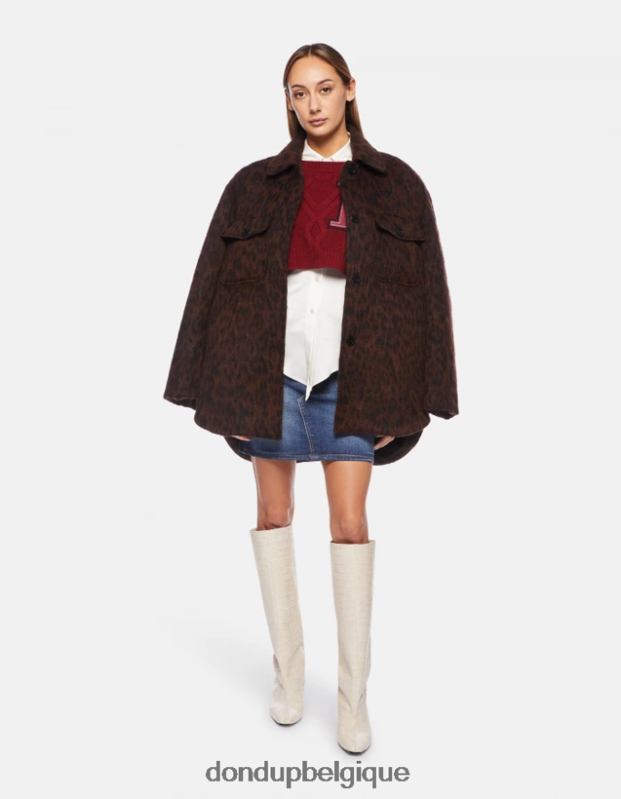 femmes vêtements DONDUP barbabietola pull à col rond en laine 8826D0327