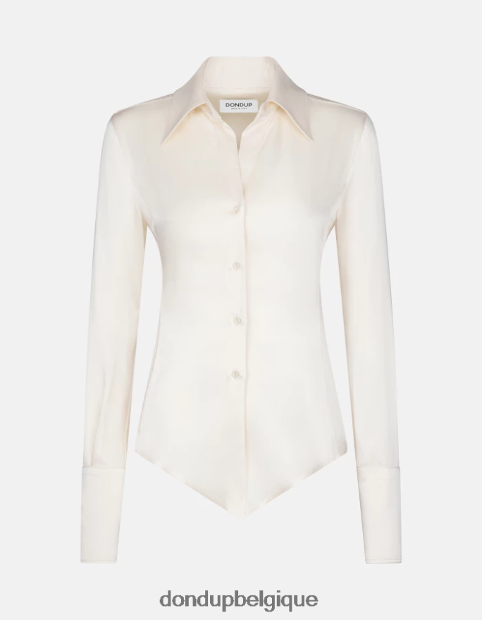 femmes vêtements DONDUP baudet chemise slim en satin 8826D0253