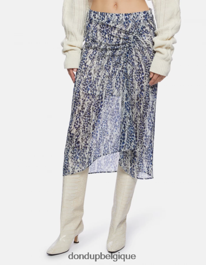 femmes vêtements DONDUP baudet jupe mi-longue en georgette 8826D0401