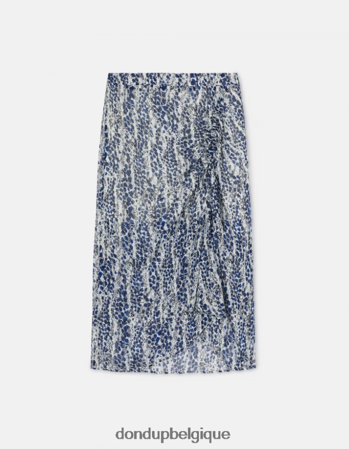 femmes vêtements DONDUP baudet jupe mi-longue en georgette 8826D0401