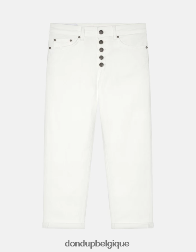 femmes vêtements DONDUP baudet koons pantalon ample en velours 8826D071