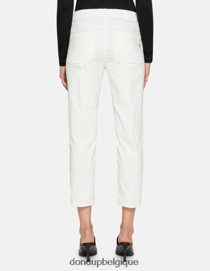 femmes vêtements DONDUP baudet koons pantalon ample en velours 8826D071