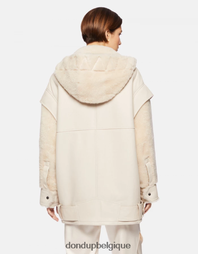 femmes vêtements DONDUP baudet manteau oversize en peau lainée 8826D0362