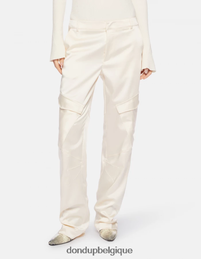 femmes vêtements DONDUP baudet pantalon ample en satin camila 8826D0198