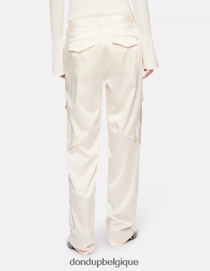 femmes vêtements DONDUP baudet pantalon ample en satin camila 8826D0198