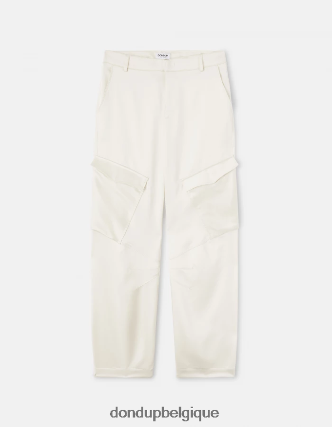 femmes vêtements DONDUP baudet pantalon ample en satin camila 8826D0198