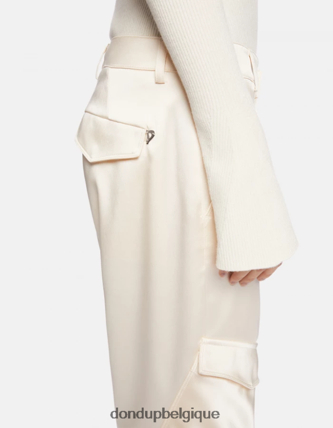 femmes vêtements DONDUP baudet pantalon ample en satin camila 8826D0198