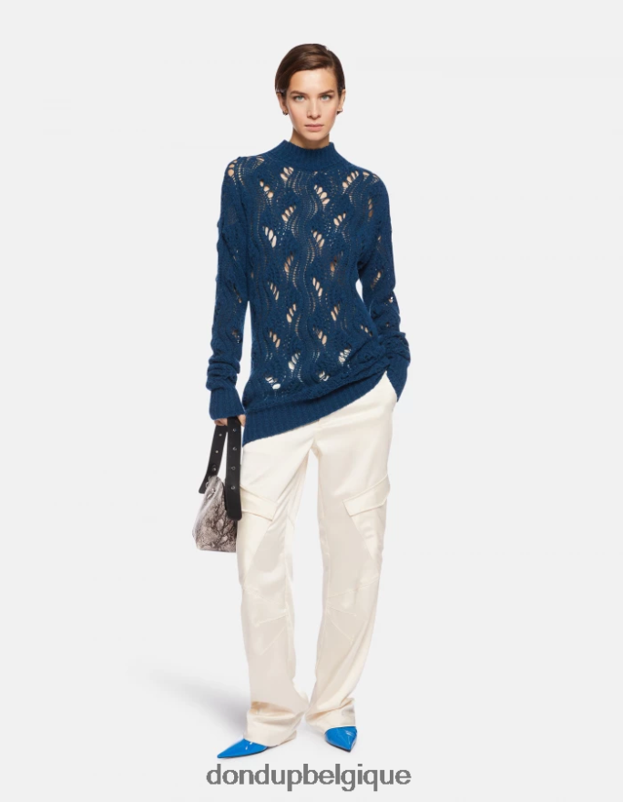 femmes vêtements DONDUP baudet pantalon ample en satin camila 8826D0198