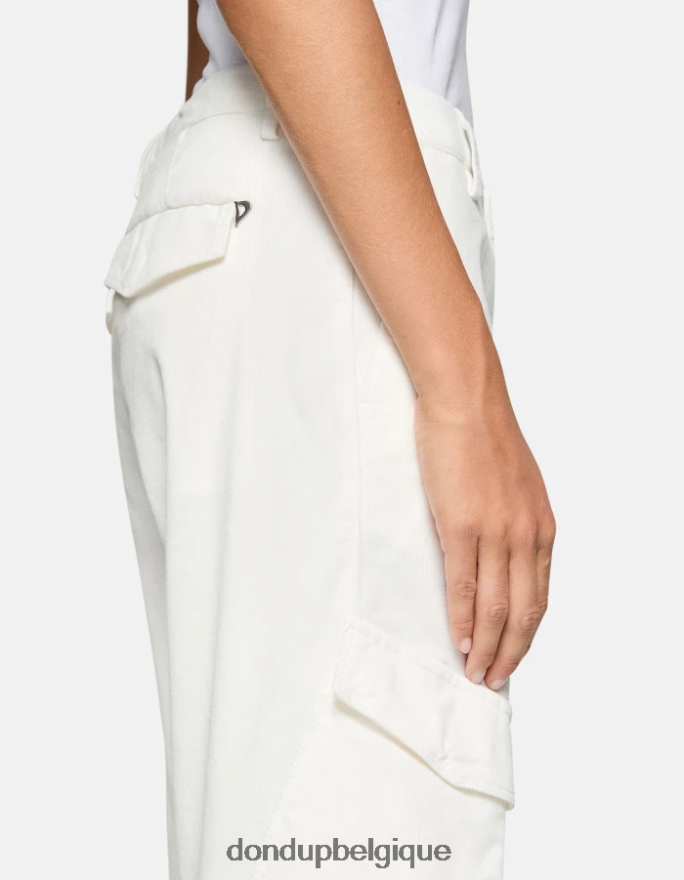 femmes vêtements DONDUP baudet pantalon ample en velours camila 8826D0209