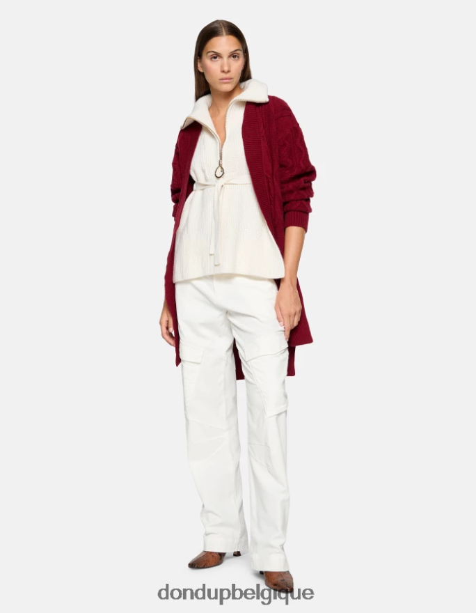 femmes vêtements DONDUP baudet pantalon ample en velours camila 8826D0209
