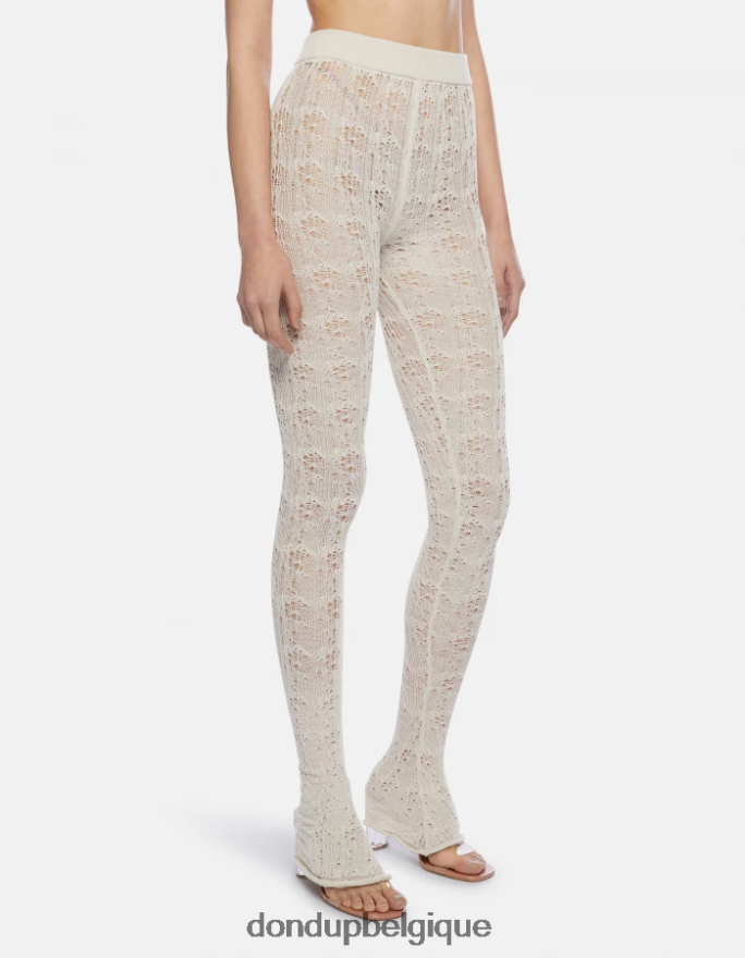 femmes vêtements DONDUP baudet pantalon super skinny en dentelle 8826D0173