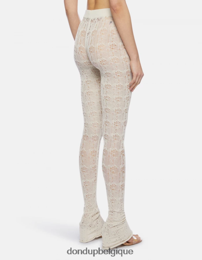 femmes vêtements DONDUP baudet pantalon super skinny en dentelle 8826D0173