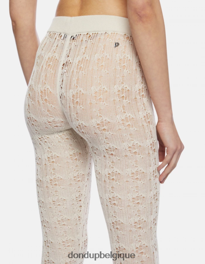 femmes vêtements DONDUP baudet pantalon super skinny en dentelle 8826D0173