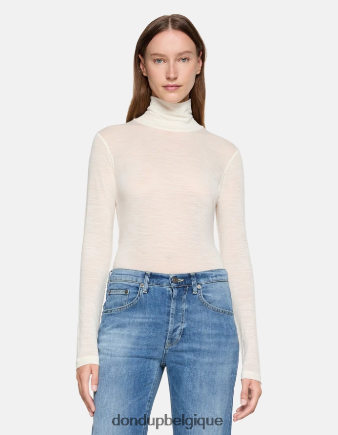femmes vêtements DONDUP baudet pull slim en laine à col polo 8826D0435
