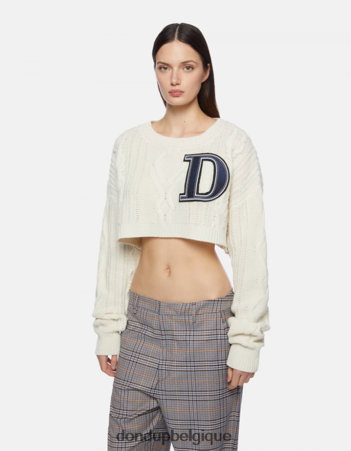 femmes vêtements DONDUP baudet pull à col rond en laine 8826D0326