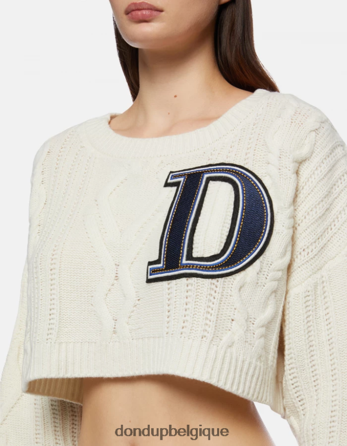 femmes vêtements DONDUP baudet pull à col rond en laine 8826D0326