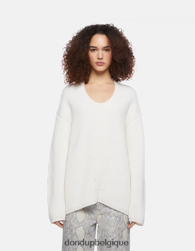 femmes vêtements DONDUP baudet pull à col rond en laine 8826D0335