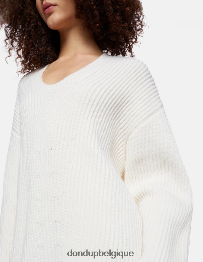 femmes vêtements DONDUP baudet pull à col rond en laine 8826D0335
