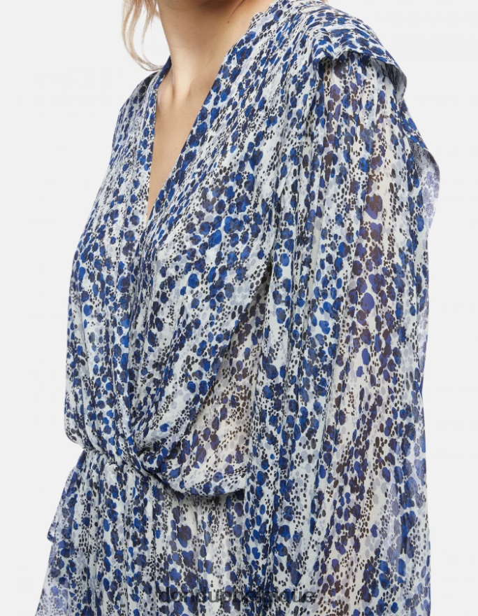 femmes vêtements DONDUP baudet robe courte en georgette 8826D0289
