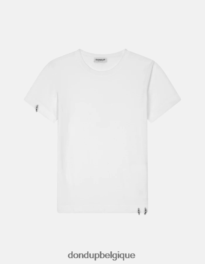 femmes vêtements DONDUP blanc t-shirt coupe classique 8826D0410