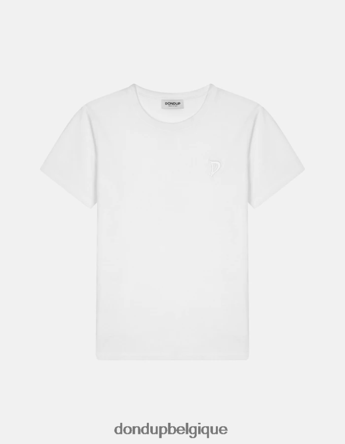 femmes vêtements DONDUP blanc t-shirt coupe classique 8826D0412