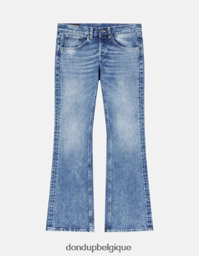 femmes vêtements DONDUP bleu Jean en denim rigide coupe bootcut Betty 8826D067