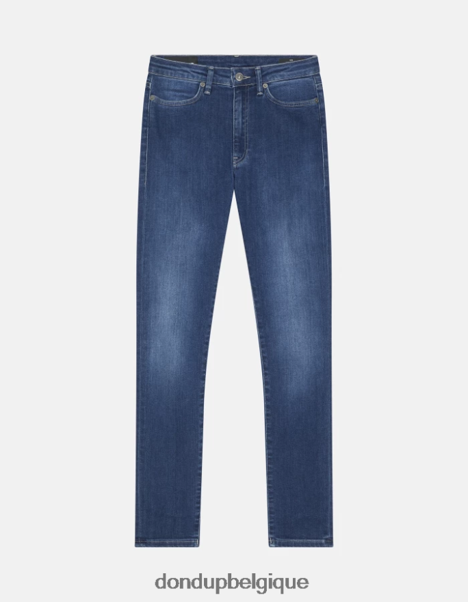 femmes vêtements DONDUP bleu Jean iris super skinny 31 pouces en denim stretch 8826D026