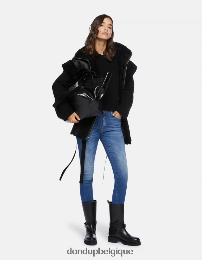 femmes vêtements DONDUP bleu Jean iris super skinny 31 pouces en denim stretch 8826D053