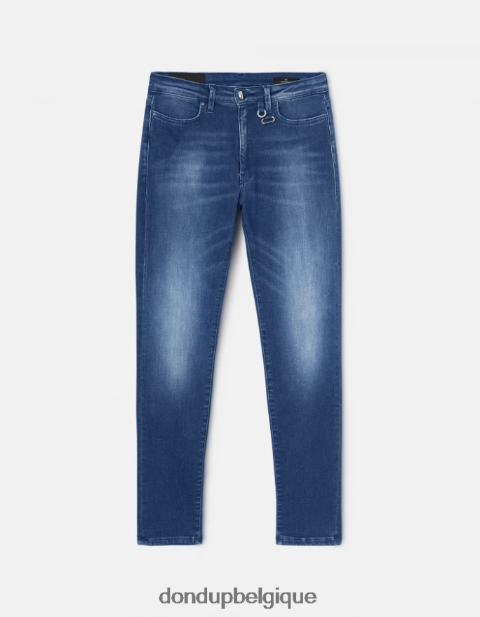femmes vêtements DONDUP bleu Jean super skinny iris en denim stretch 8826D060