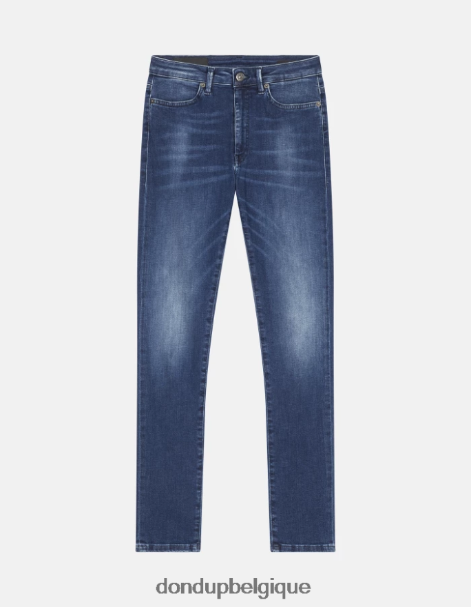femmes vêtements DONDUP bleu Jean super skinny iris en denim stretch 8826D068