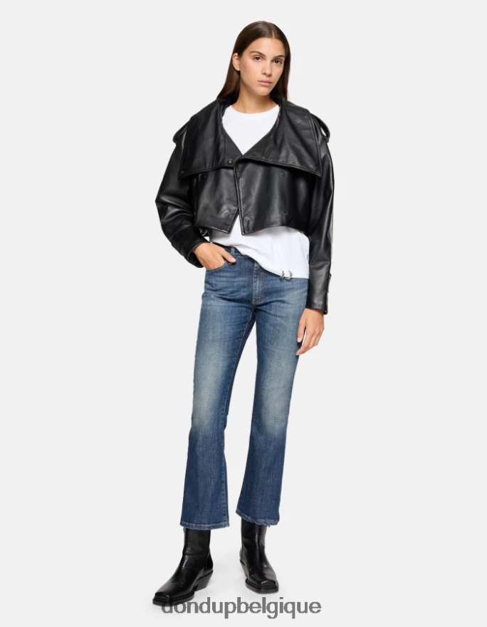femmes vêtements DONDUP bleu Mandy - Jean bootcut super skinny en denim stretch 8826D056