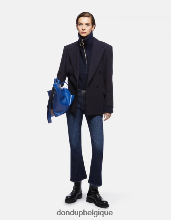 femmes vêtements DONDUP bleu Mandy - Jean bootcut super skinny en denim stretch 8826D085